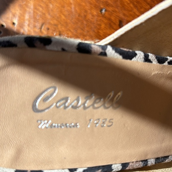 Beautiful Gold Spanish leather sandals with braided rope heels ! - Picture 5 of 6